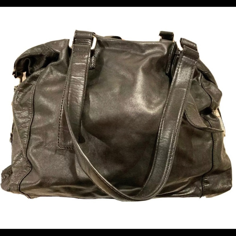 Club Monaco Leather Duffel Bag